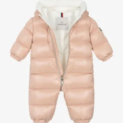 Moncler Enfant Snowwear|Snowwear*Pink Samian Puffer Snowsuit