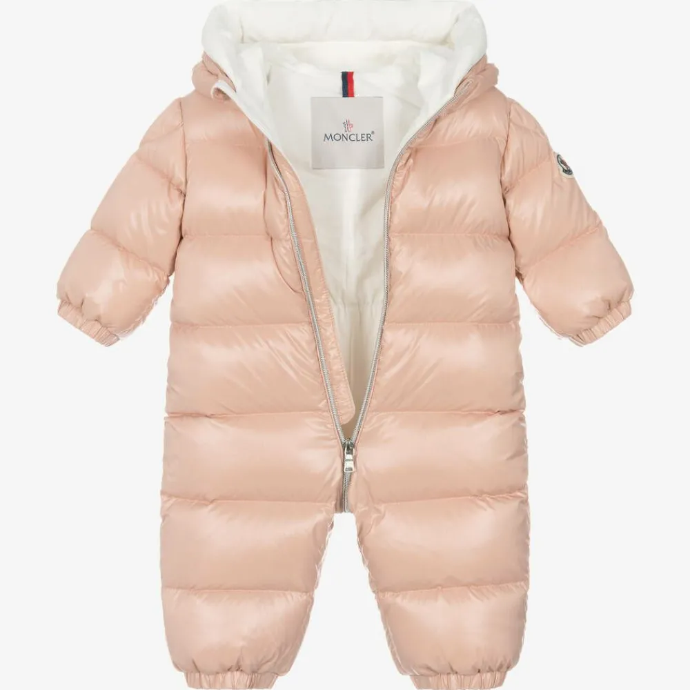 Moncler Enfant Snowwear|Snowwear*Pink Samian Puffer Snowsuit