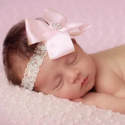 Cute Cute Hair Accessories*Pink Satin Bow Headband
