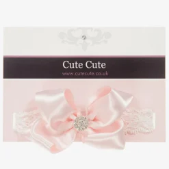 Cute Cute Hair Accessories*Pink Satin Bow Headband