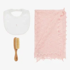 G.H.Hurt amp; Son Gifts*Pink Shawl & Bib Baby Gift Set