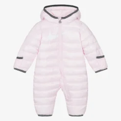 Nike Snowwear*Pink Swoosh Logo Padded Baby Snowsuit