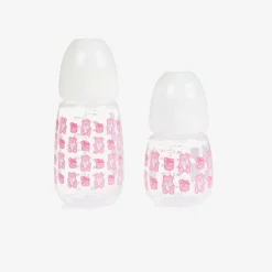 Guess Gifts*Pink Teddy Bear Bottle & Dummy Set