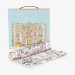 Atelier Choux Paris Sleeping Accessories*Pink Toile De Jouy Cotton Swaddle (95cm)