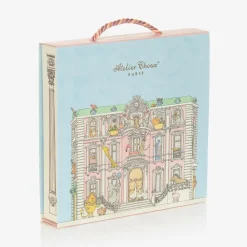 Atelier Choux Paris Sleeping Accessories*Pink Toile De Jouy Cotton Swaddle (95cm)