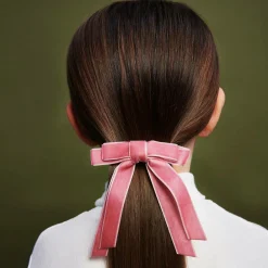 Milledeux Hair Accessories*Pink Velvet Hair Clip (10cm)