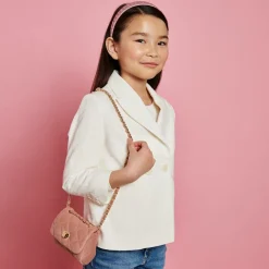 Milledeux Bags*Pink Velvet Quilted Bag (13cm)