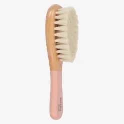 Pasito a Pasito Walking Mum Hair Accessories*Pink Wooden Baby Hair Brush (15cm)