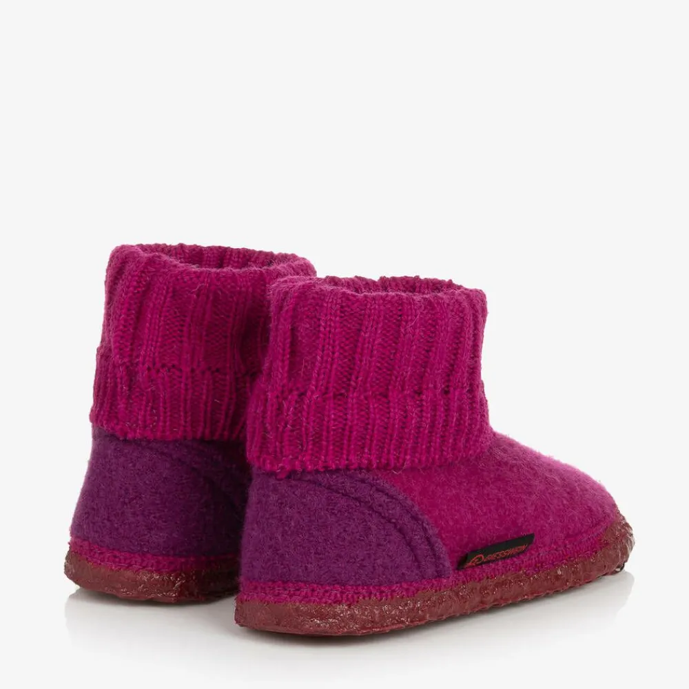 Giesswein Slippers|Slippers*Pink Wool Boot Slippers