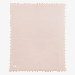 English Trousseau Blankets & Shawls*Pink Wool Knit Baby Shawl (122cm)
