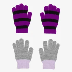 Molo Gloves & Mittens|Gloves & Mittens*Purple & Grey Knitted Gloves (2 Pack)