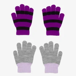 Molo Gloves & Mittens|Gloves & Mittens*Purple & Grey Knitted Gloves (2 Pack)