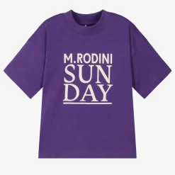 Mini Rodini Tops*Purple Organic Cotton Sunday T-Shirt