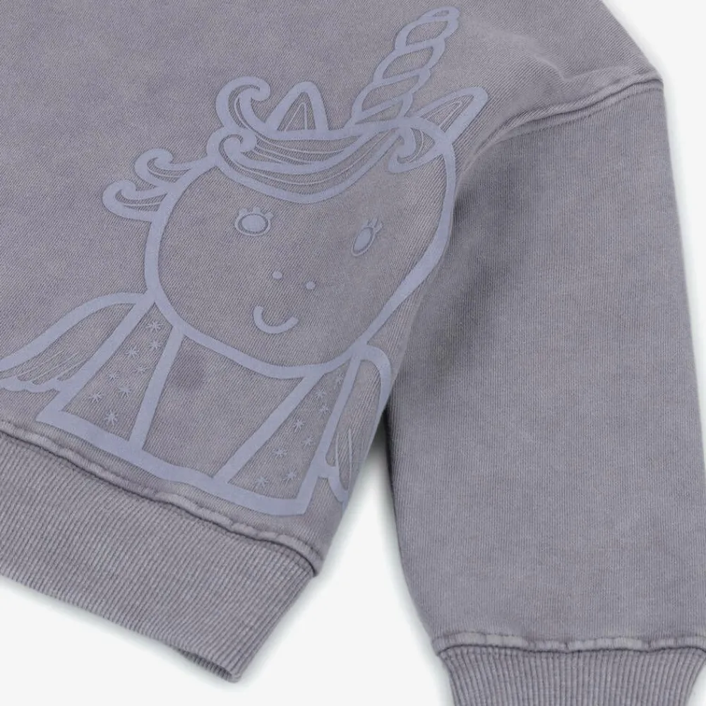 Roarsome Tops*Purple Organic Cotton Unicorn Hoodie