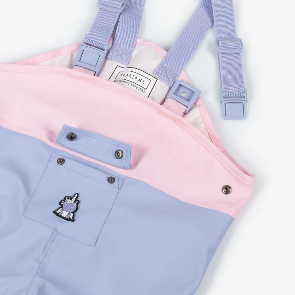 Roarsome Trousers*Purple Sparkle The Unicorn Rain Trousers