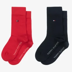 Tommy Hilfiger Socks*Red & Blue Cotton Socks (2 Pack)