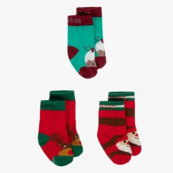 Blade amp; Rose Socks|Socks*Red & Green Cotton Festive Socks (3 Pack)