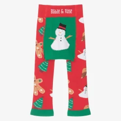 Blade amp; Rose Leggings|Leggings*Red & Green Festive Snowman Cotton Leggings