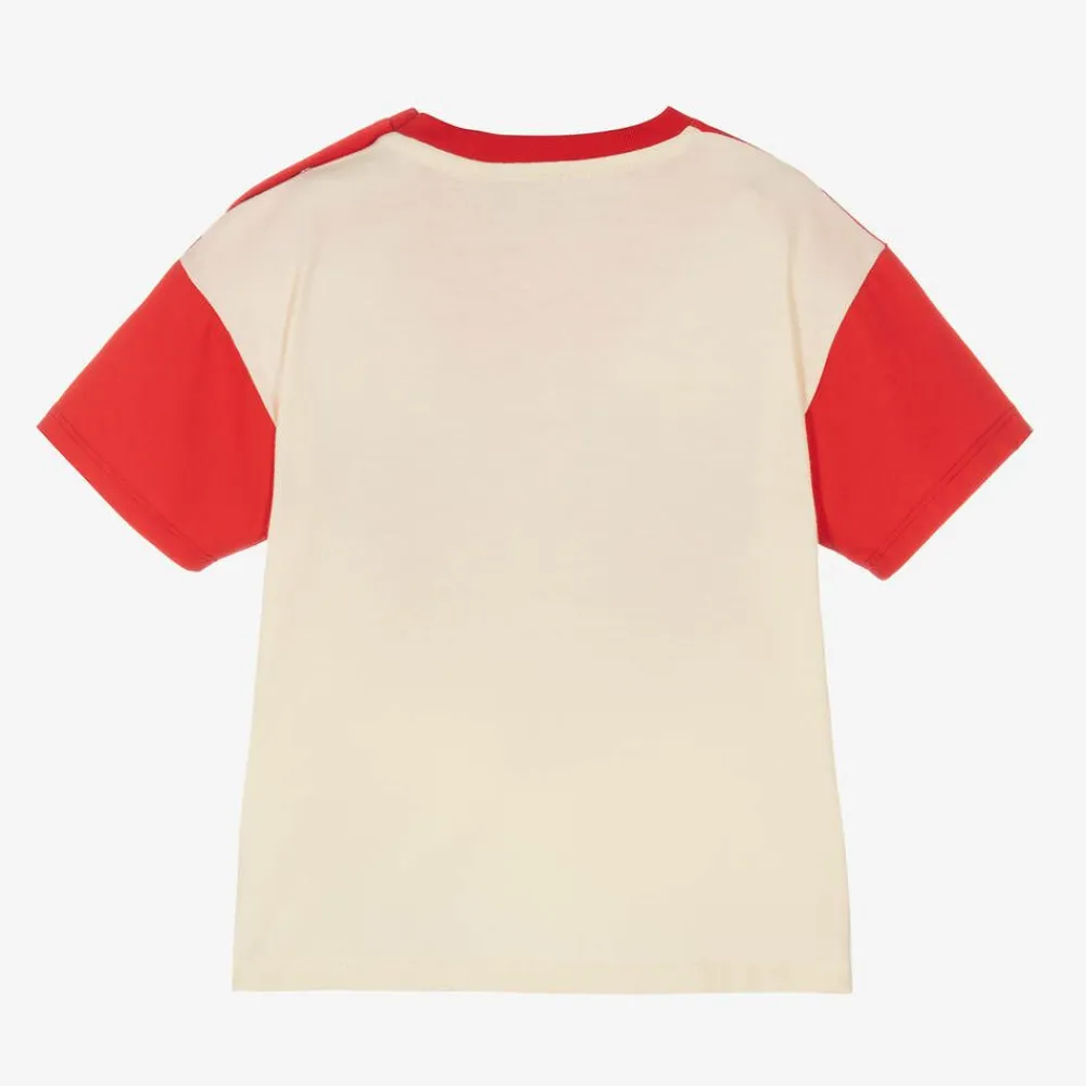 Gucci Tops*Red & Ivory Interlocking G Baby T-Shirt