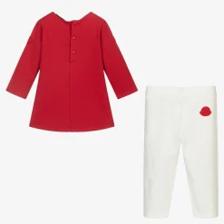 Moncler Enfant Outfit Sets*Red & Ivory Leggings Set
