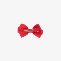 Peach Ribbons Hair Accessories*Red Bow Hair Clip (7cm)