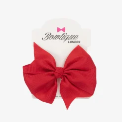 Bowtique London Hair Accessories*Bow Hair Clip (10cm) Red