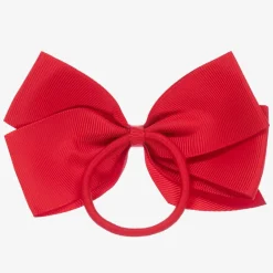 Peach Ribbons Hair Accessories*Red Bow Hair Elastic (12cm)