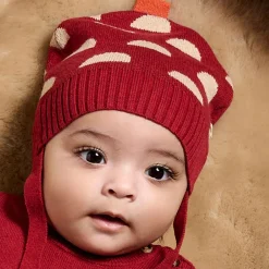 The Bonniemob Hats|Hats*Red Cotton & Cashmere Knit Hat