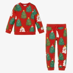 Stella McCartney Kids Tracksuits|Tracksuits*Red Cotton Festive Print Tracksuit