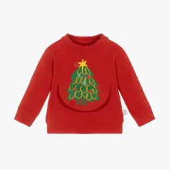 Stella McCartney Kids Tops|Tops*Red Cotton Snowman Sweatshirt