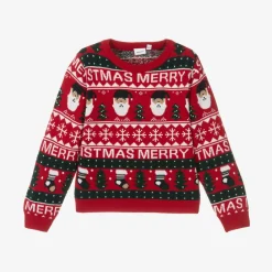 NAME IT Tops*Red Festive Knitted Sweater