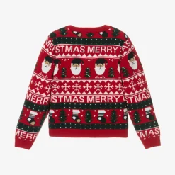 NAME IT Tops*Red Festive Knitted Sweater