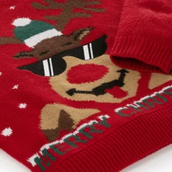 NAME IT Tops*Red Festive Reindeer Sweater