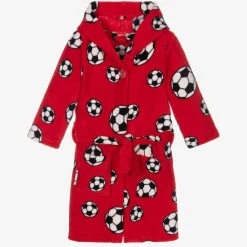 Playshoes Towels & Robes|Nightwear*Red Football Fleece Dressing Gown