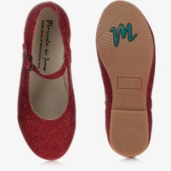 Manuela de Juan Bar Shoes|Bar Shoes*Red Glitter Leather Shoes
