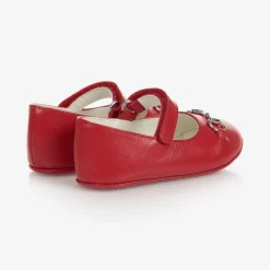 Gucci Pumps & Ballerinas*Red Leather Ballerina Shoes