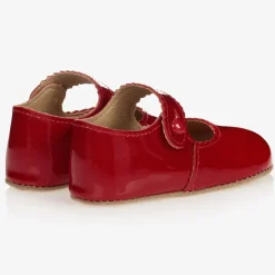 Early Days Traditional Shoes*Red Leather Pre-Walker Shoes