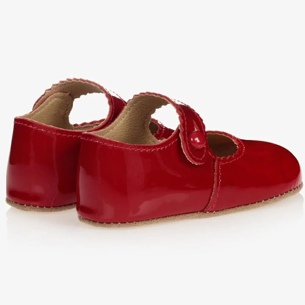 Early Days Traditional Shoes*Red Leather Pre-Walker Shoes