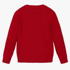 Il Gufo Tops*Red Merino Wool Gingerbread Sweater