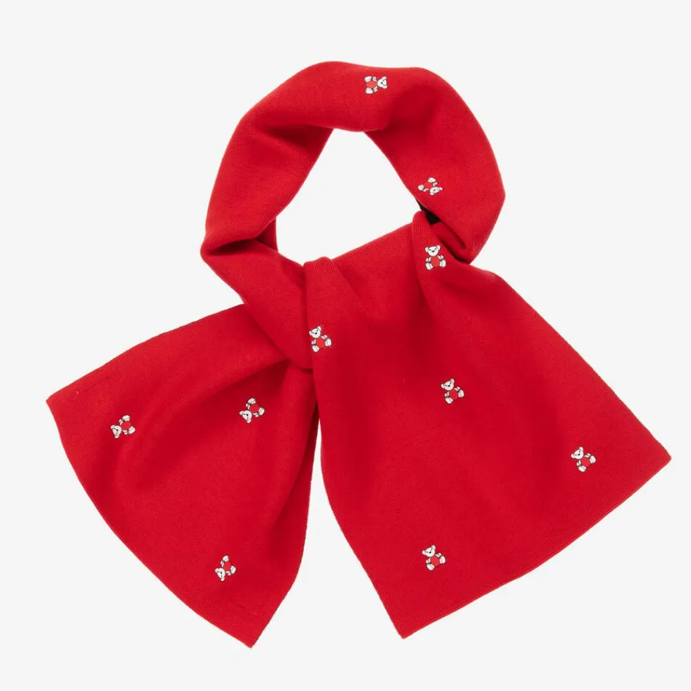 Burberry Scarves|Scarves*Red Mini Bear Merino Wool Scarf (132cm)