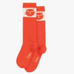Mini Rodini Socks|Socks*Red Organic Cotton Cats Socks