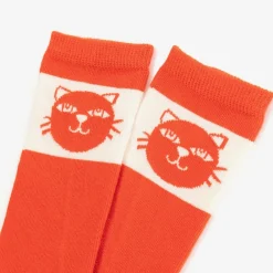 Mini Rodini Socks|Socks*Red Organic Cotton Cats Socks