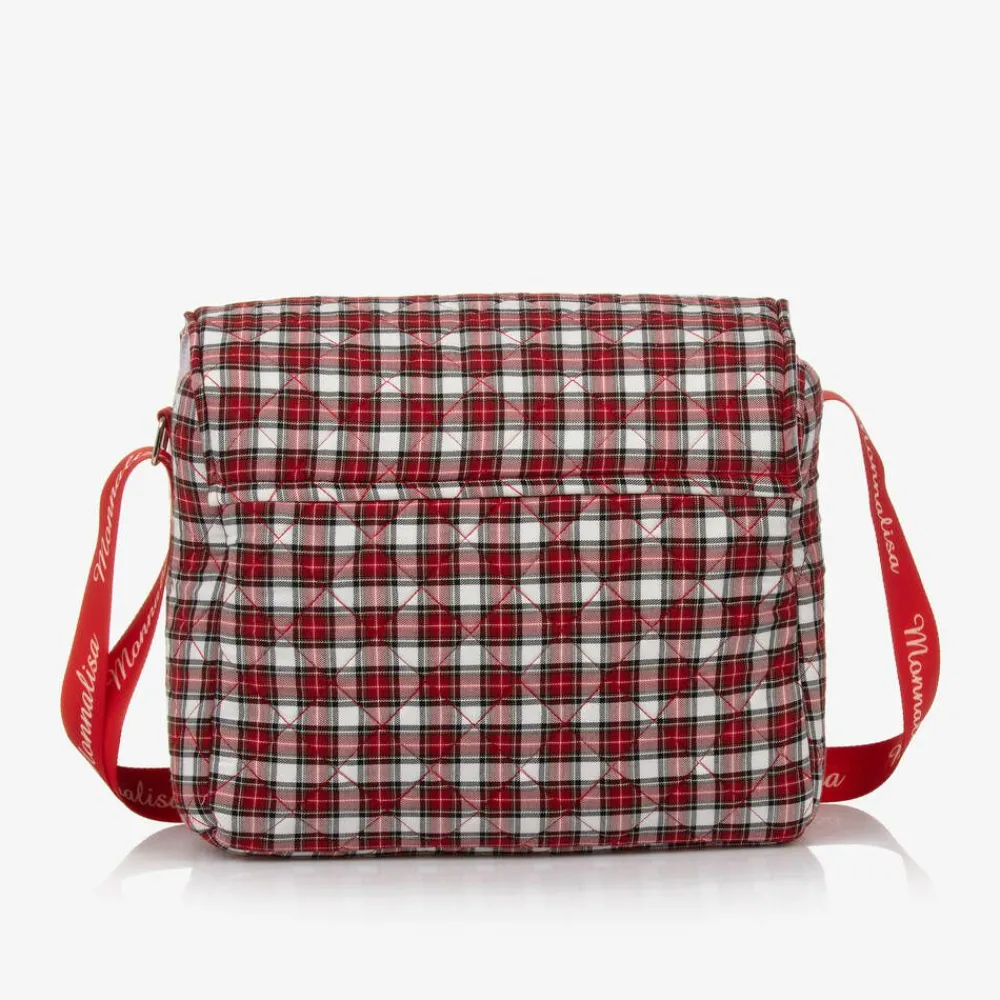 Monnalisa Bags*Red Quilted Tartan Changing Bag (33cm)
