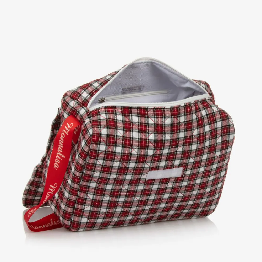 Monnalisa Bags*Red Quilted Tartan Changing Bag (33cm)