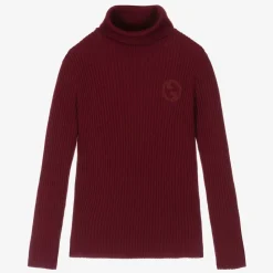 Gucci Tops*Red Ribbed Wool GG Rollneck Sweater