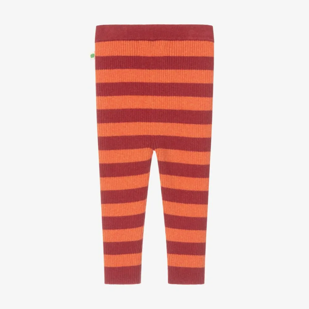 The Bonniemob Leggings|Leggings*Red Stripe Cotton & Cashmere Knit Leggings