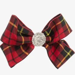 Cute Cute Hair Accessories*Red Tartan Bow Hair Clip (7cm)