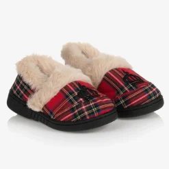 Beau KiD Slippers|Slippers*Red Tartan Slippers