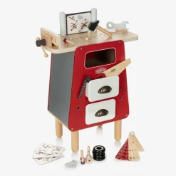 Vilac Toys|Toys*Red Wooden Workbench Toy (73cm)