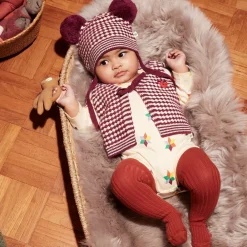 The Bonniemob Tops|Tops*Red Wool & Organic Cotton Waistcoat